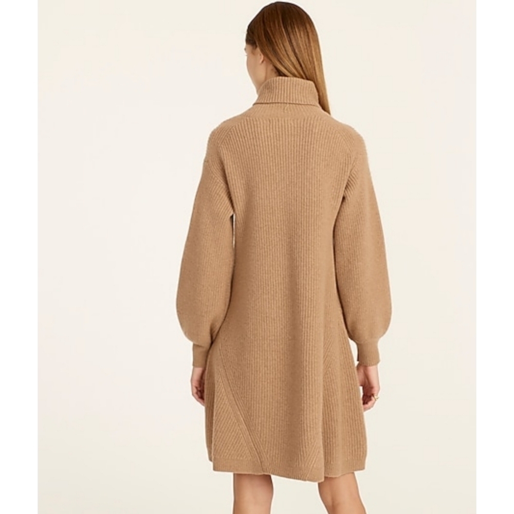 1. J. Crew Recycled-cashmere and wool turtleneck sweater-dress - Picture 4 of 8